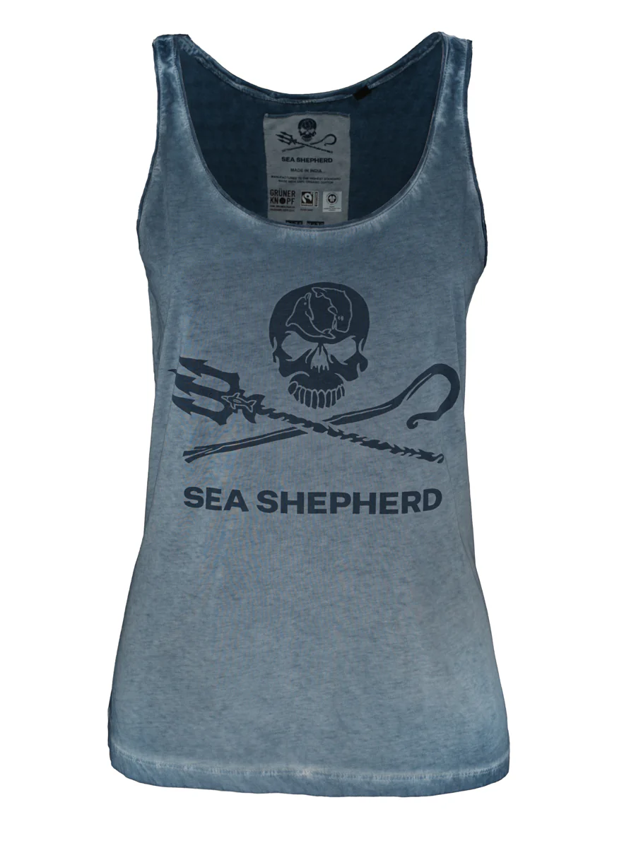 Tanktop Damen "Pigment dyed blue"