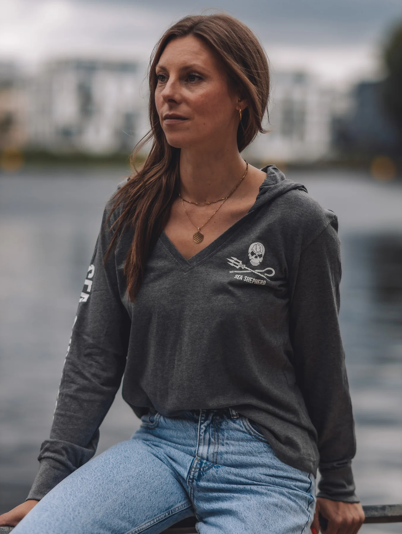 T-Hoody Damen "Jolly Roger"